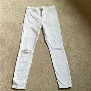White high rise jeans